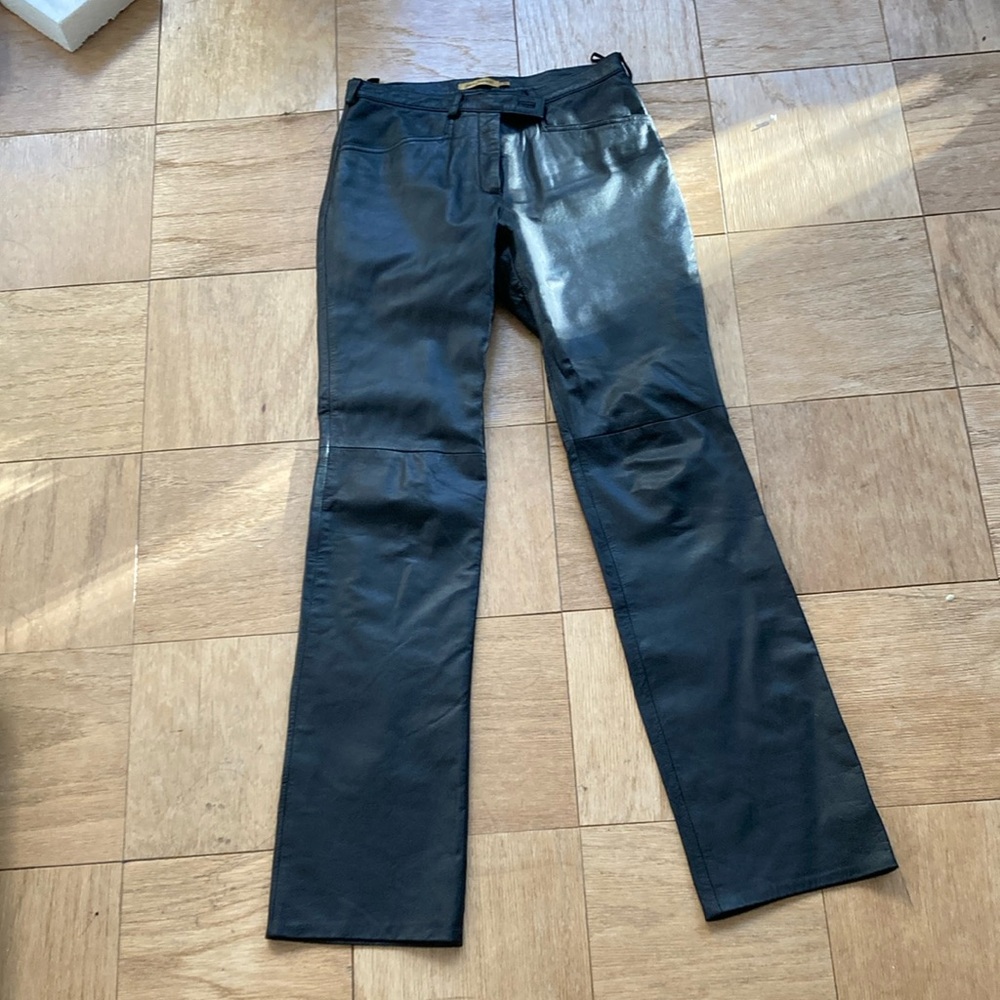 Black leather pants